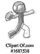 Football Player Clipart #1687538 by Leo Blanchette