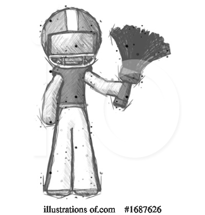Royalty-Free (RF) Football Player Clipart Illustration by Leo Blanchette - Stock Sample #1687626