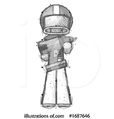 Royalty-Free (RF) Football Player Clipart Illustration by Leo Blanchette - Stock Sample #1687646