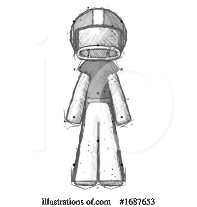 Royalty-Free (RF) Football Player Clipart Illustration by Leo Blanchette - Stock Sample #1687653