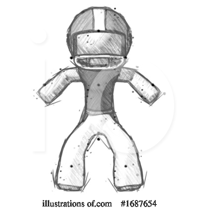 Royalty-Free (RF) Football Player Clipart Illustration by Leo Blanchette - Stock Sample #1687654