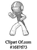 Football Player Clipart #1687673 by Leo Blanchette