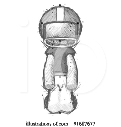 Royalty-Free (RF) Football Player Clipart Illustration by Leo Blanchette - Stock Sample #1687677