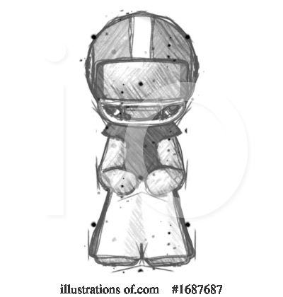 Royalty-Free (RF) Football Player Clipart Illustration by Leo Blanchette - Stock Sample #1687687