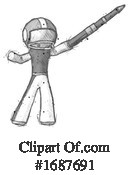 Football Player Clipart #1687691 by Leo Blanchette