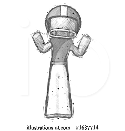Royalty-Free (RF) Football Player Clipart Illustration by Leo Blanchette - Stock Sample #1687714