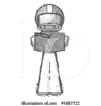 Royalty-Free (RF) Football Player Clipart Illustration by Leo Blanchette - Stock Sample #1687722
