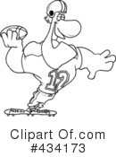Football Player Clipart #434173 by toonaday