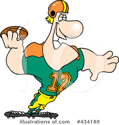 Royalty-Free (RF) Football Players Clipart Illustration by toonaday - Stock Sample #434160