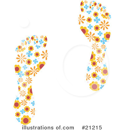 Royalty-Free (RF) Footprints Clipart Illustration by elaineitalia - Stock Sample #21215