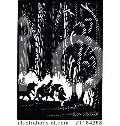 Royalty-Free (RF) Forest Clipart Illustration by Prawny Vintage - Stock Sample #1184263