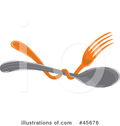 Royalty-Free (RF) Fork Clipart Illustration by pauloribau - Stock Sample #45676