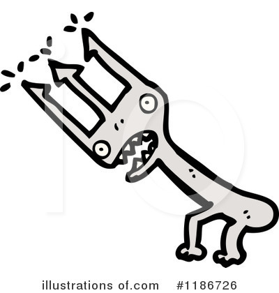 Royalty-Free (RF) Fork Creature Clipart Illustration by lineartestpilot - Stock Sample #1186726