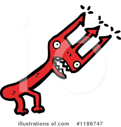 Royalty-Free (RF) Fork Creature Clipart Illustration by lineartestpilot - Stock Sample #1186747