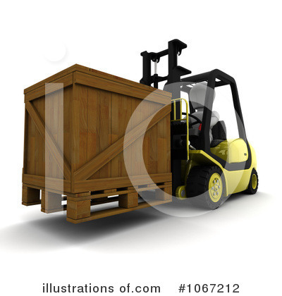 Royalty-Free (RF) Forklift Clipart Illustration by KJ Pargeter - Stock Sample #1067212