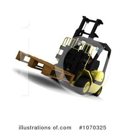 Royalty-Free (RF) Forklift Clipart Illustration by KJ Pargeter - Stock Sample #1070325