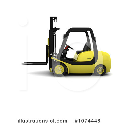 Royalty-Free (RF) Forklift Clipart Illustration by KJ Pargeter - Stock Sample #1074448