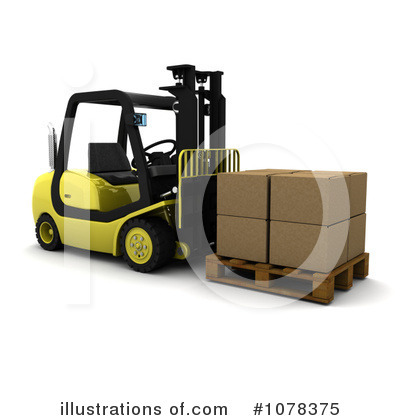 Forklift Clipart #1078375 by KJ Pargeter