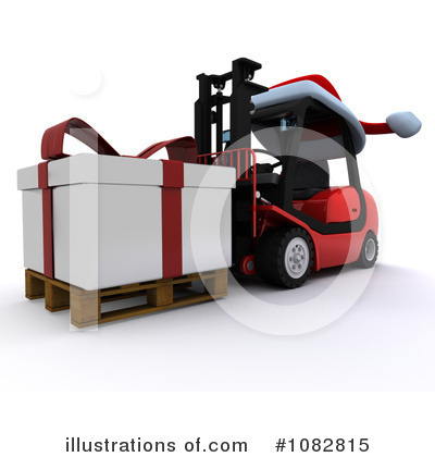 Royalty-Free (RF) Forklift Clipart Illustration by KJ Pargeter - Stock Sample #1082815