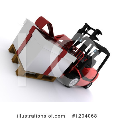 Royalty-Free (RF) Forklift Clipart Illustration by KJ Pargeter - Stock Sample #1204068