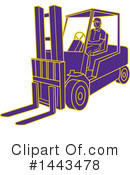 Forklift Clipart #1443478 by patrimonio