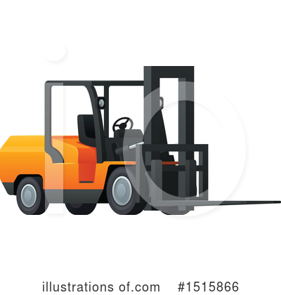 Forklift Clipart #1515866 by Vector Tradition SM