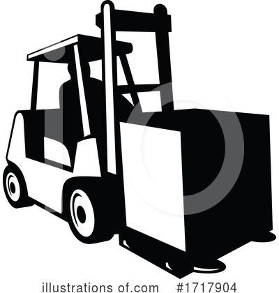 Royalty-Free (RF) Forklift Clipart Illustration by patrimonio - Stock Sample #1717904