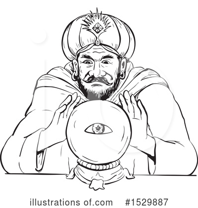 Royalty-Free (RF) Fortune Teller Clipart Illustration by patrimonio - Stock Sample #1529887