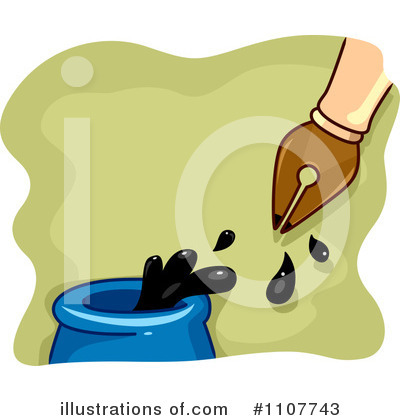 Royalty-Free (RF) Fountain Pen Clipart Illustration by BNP Design Studio - Stock Sample #1107743
