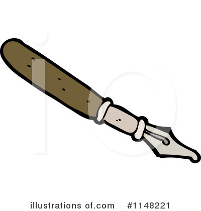 Royalty-Free (RF) Fountain Pen Clipart Illustration by lineartestpilot - Stock Sample #1148221