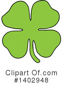 Four Leaf Clover Clipart #1402948 by LaffToon