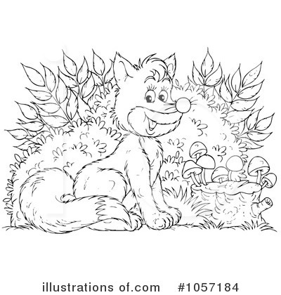 Royalty-Free (RF) Fox Clipart Illustration by Alex Bannykh - Stock Sample #1057184