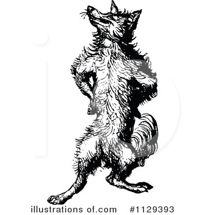 Royalty-Free (RF) Fox Clipart Illustration by Prawny Vintage - Stock Sample #1129393