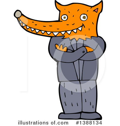 Royalty-Free (RF) Fox Clipart Illustration by lineartestpilot - Stock Sample #1388134
