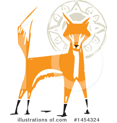 Royalty-Free (RF) Fox Clipart Illustration by xunantunich - Stock Sample #1454324