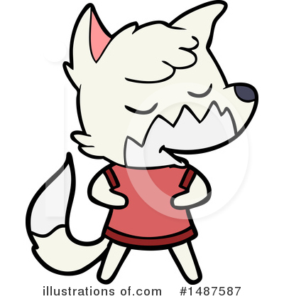 Royalty-Free (RF) Fox Clipart Illustration by lineartestpilot - Stock Sample #1487587
