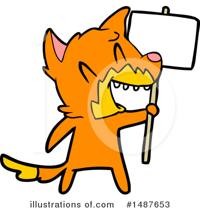 Royalty-Free (RF) Fox Clipart Illustration by lineartestpilot - Stock Sample #1487653