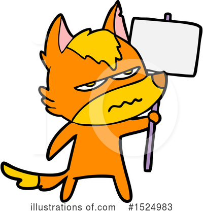 Royalty-Free (RF) Fox Clipart Illustration by lineartestpilot - Stock Sample #1524983