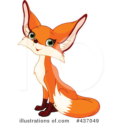 Royalty-Free (RF) Fox Clipart Illustration by Pushkin - Stock Sample #437049