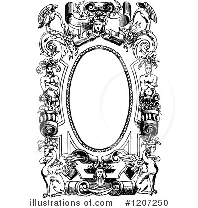 Royalty-Free (RF) Frame Clipart Illustration by Prawny Vintage - Stock Sample #1207250