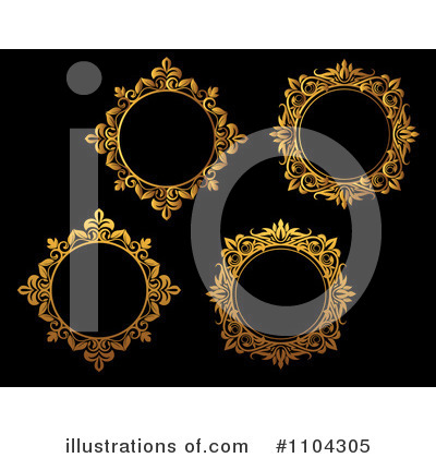 Gold Design Elements Clipart #1104305 by Vector Tradition SM
