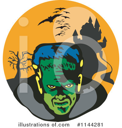Royalty-Free (RF) Frankenstein Clipart Illustration by patrimonio - Stock Sample #1144281