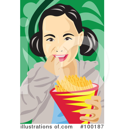 Royalty-Free (RF) French Fries Clipart Illustration by mayawizard101 - Stock Sample #100187