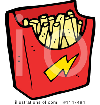 Royalty-Free (RF) French Fries Clipart Illustration by lineartestpilot - Stock Sample #1147494