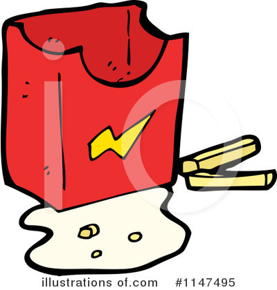 Royalty-Free (RF) French Fries Clipart Illustration by lineartestpilot - Stock Sample #1147495