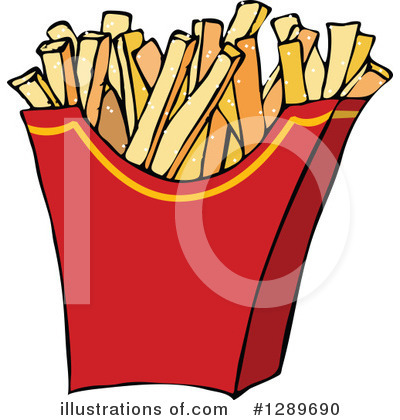 Royalty-Free (RF) French Fries Clipart Illustration by djart - Stock Sample #1289690