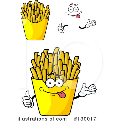 Royalty-Free (RF) French Fries Clipart Illustration by Vector Tradition SM - Stock Sample #1300171