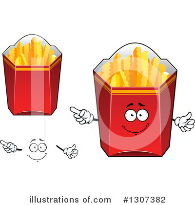 Royalty-Free (RF) French Fries Clipart Illustration by Vector Tradition SM - Stock Sample #1307382