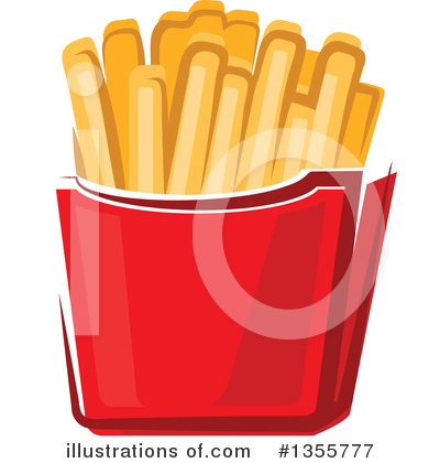 Royalty-Free (RF) French Fries Clipart Illustration by Vector Tradition SM - Stock Sample #1355777