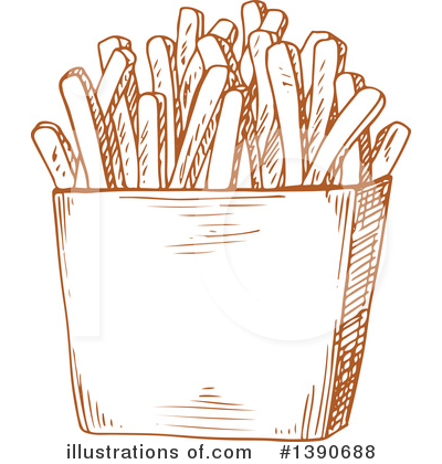 Royalty-Free (RF) French Fries Clipart Illustration by Vector Tradition SM - Stock Sample #1390688